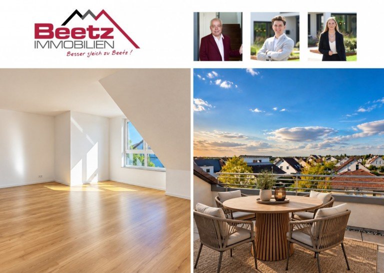 Beetz Immobilien Wagh�usel / Kirrlach Dachgeschosswohnung Luxus Wohnung in Kirrlach,mit gro�z�gigem Wohnbereich und Dachterrasse