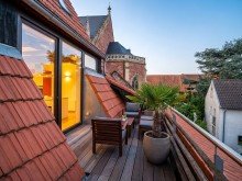 Balkon Denkmalgesch�tztes Rarit�ten-Loft f�r Charakterliebhaber - 3 Ebenen, Kamin, historische Balken