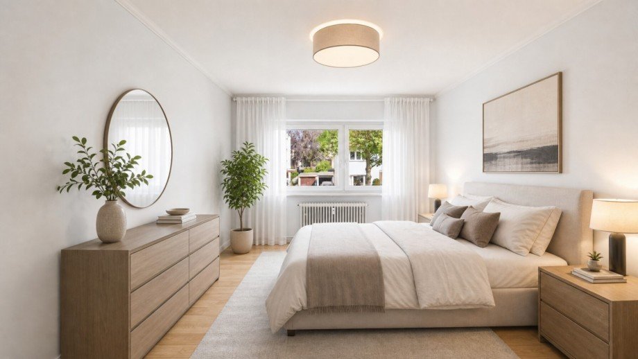 M�blierungsvorschlag Schlafzimmer Etagenwohnung Mannheim / Sandhofen