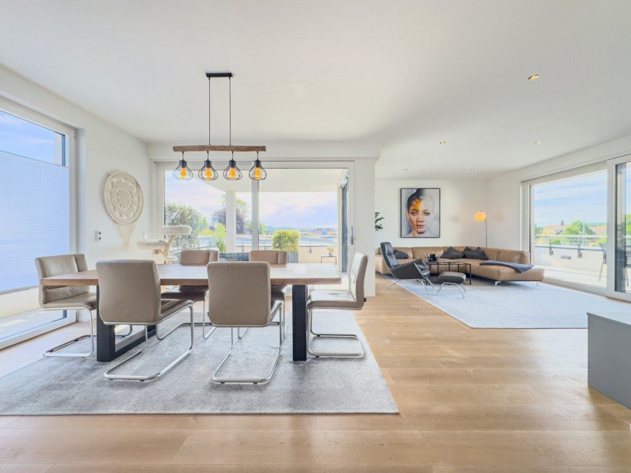 Wohn und Esszimmer Penthousewohnung Sinsheim