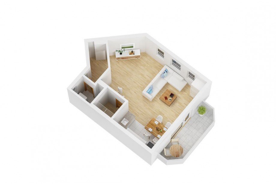 Grundriss unten Maisonettewohnung Sinsheim Steinsfurt