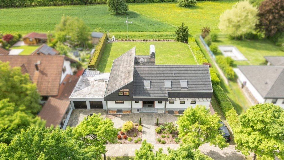 Vogelperspektive Front Villa Bad Sch�nborn / Bad Mingolsheim