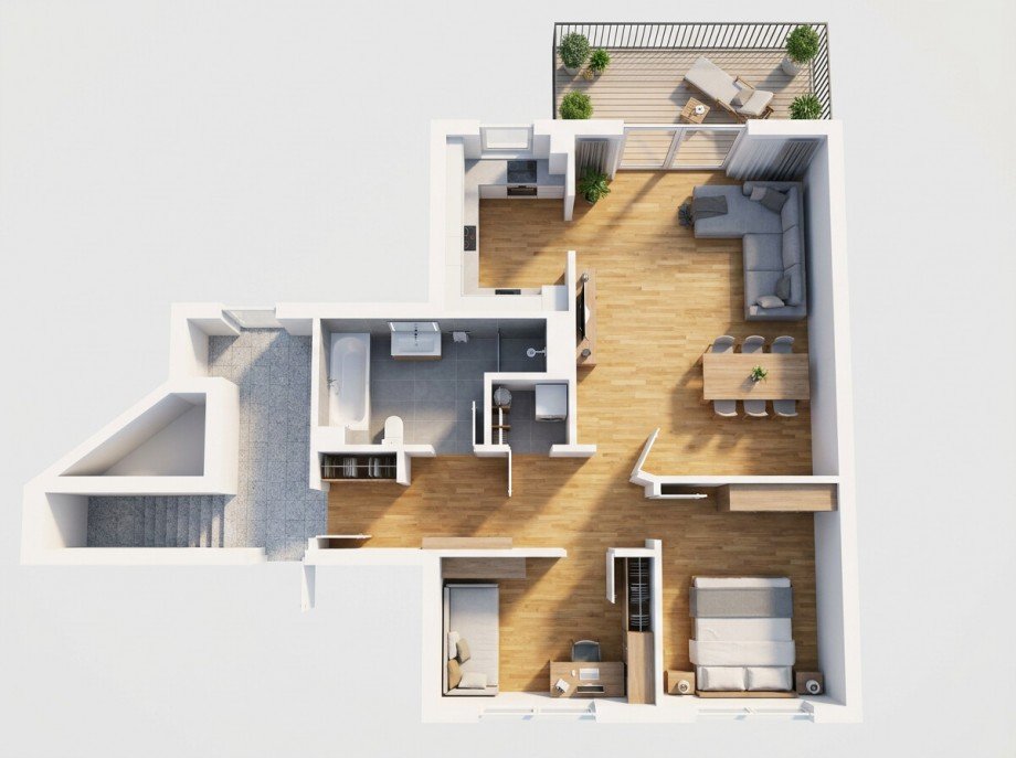 Grundriss Etagenwohnung Oftersheim