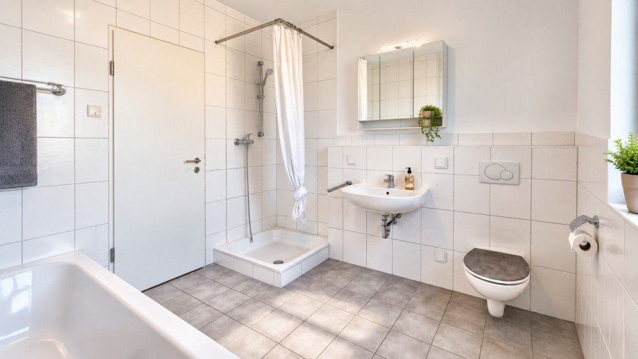 Tageslichtbad Dachgeschosswohnung Wagh�usel / Kirrlach