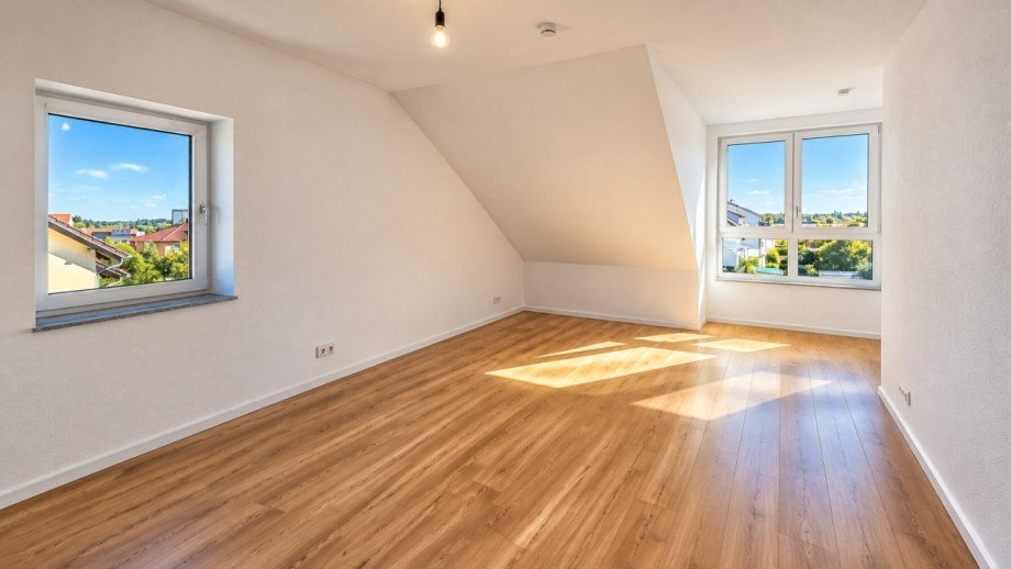 Schlafzimmer Dachgeschosswohnung Wagh�usel / Kirrlach