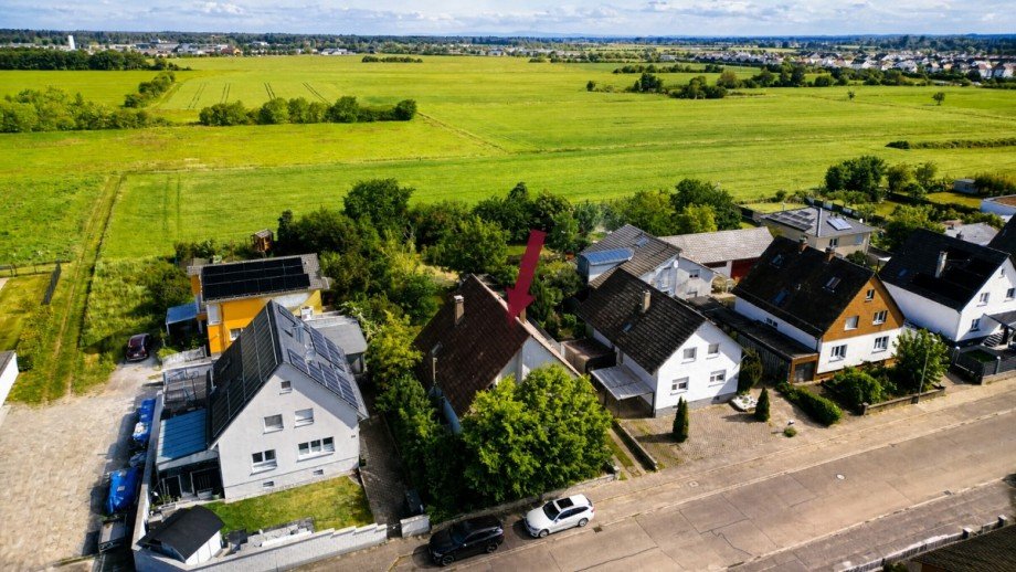 Vogelperspektive 3 Einfamilienhaus Stutensee / Blankenloch