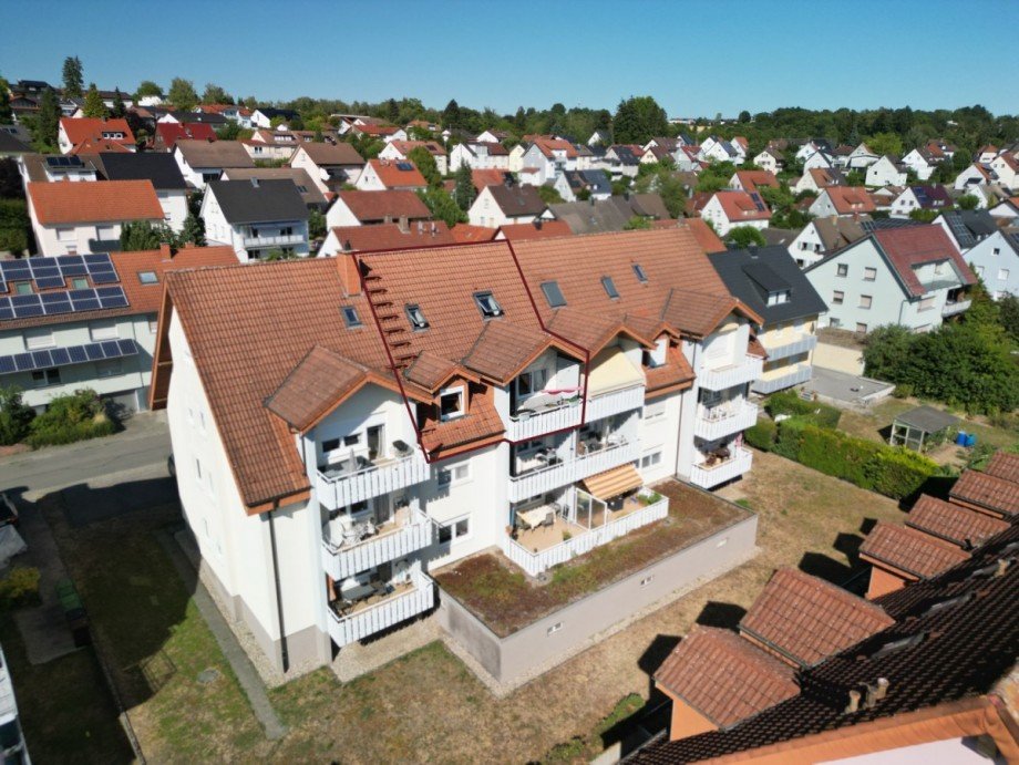 Ansicht hinten Maisonettewohnung Sinsheim