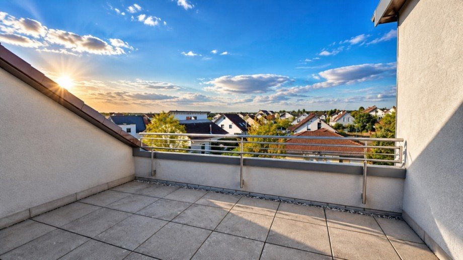 Terrasse Dachgeschosswohnung Wagh�usel / Kirrlach