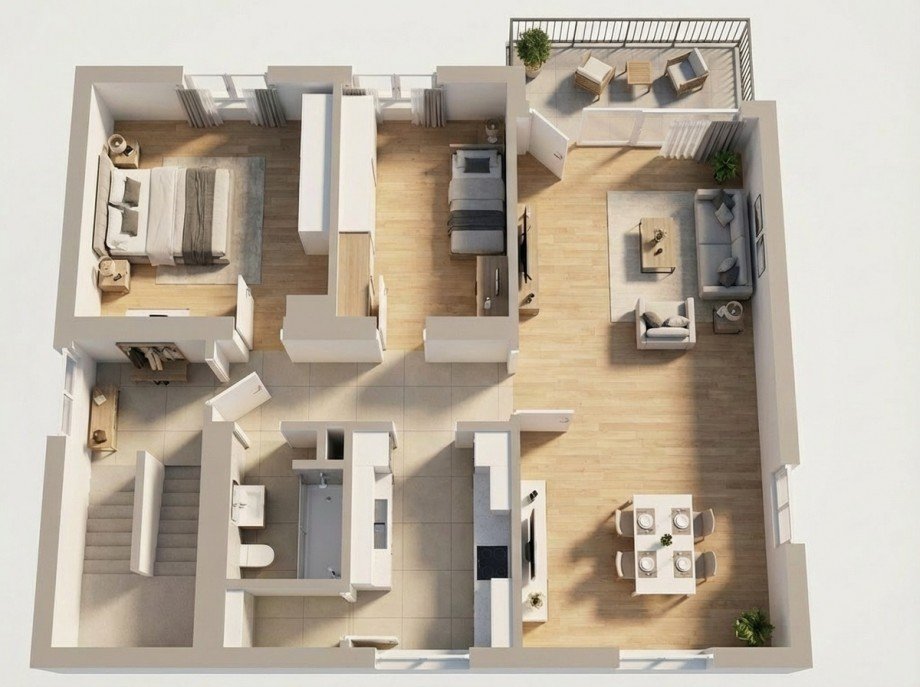 Grundriss OG Mehrfamilienhaus Sinsheim