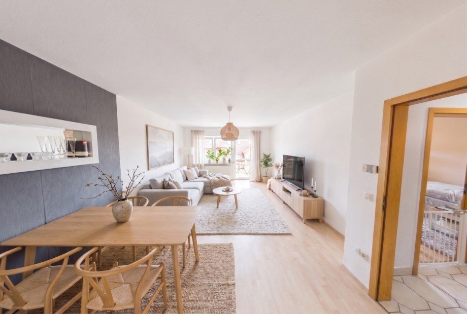 Wohnzimmer (KI Beispiel) Maisonettewohnung Sinsheim