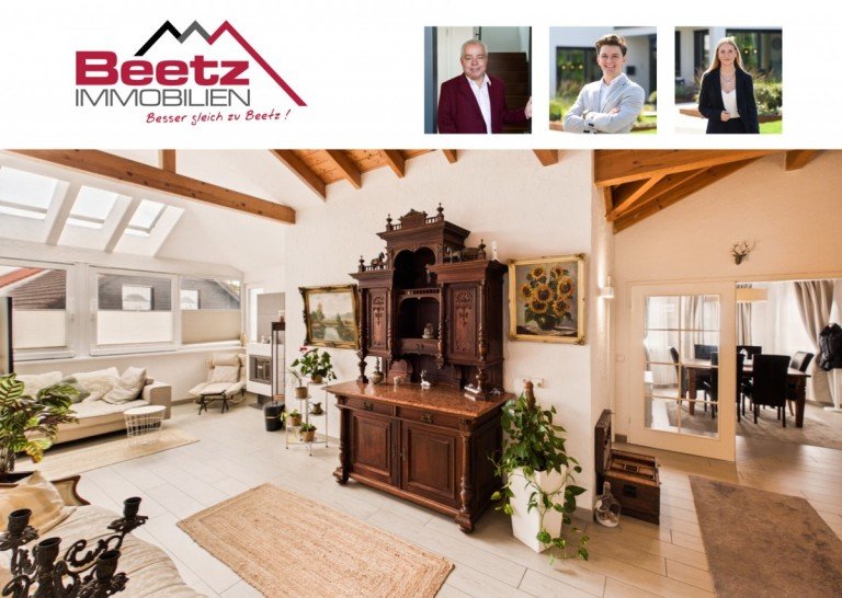 Beetz Immobilien Dielheim Dachgeschosswohnung Gro�z�gige Wohnung mit XXL-Balkon und herrlichem Blick ins Gr�ne