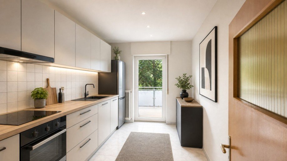 M�blierungsvorschlag K�che Etagenwohnung Mannheim / Sandhofen