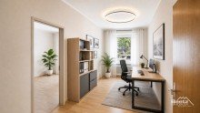 M�blierungsvorschlag Arbeitszimmer 3 Zimmer Wohnung in idyllischer Lage von Mannheim-Sandhofen zu verkaufen