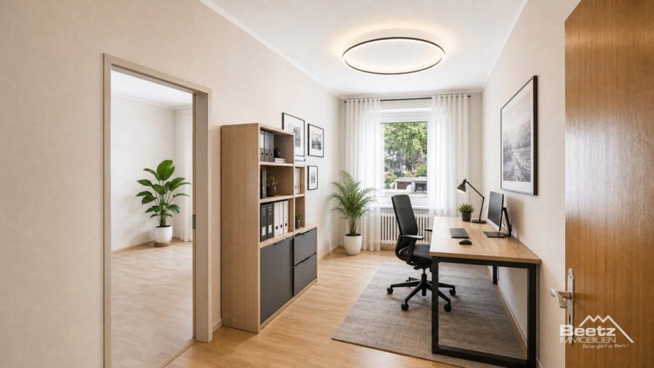 M�blierungsvorschlag Arbeitszimmer Etagenwohnung Mannheim / Sandhofen