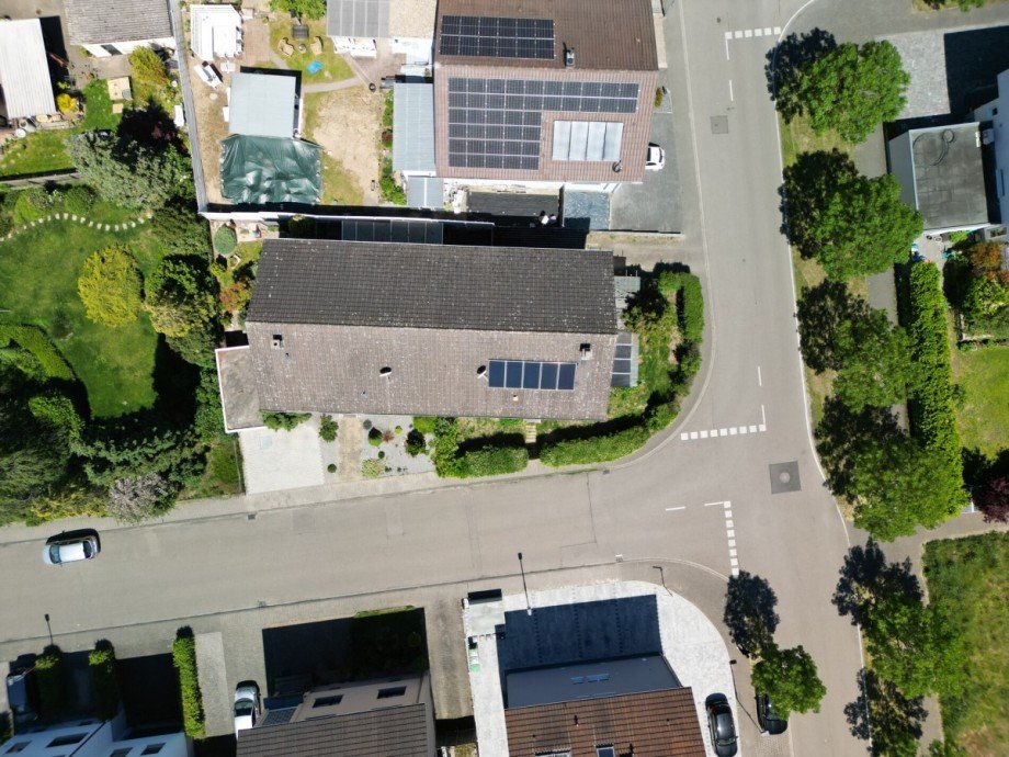 Vogelperspektive Doppelhaush�lfte Wagh�usel / Kirrlach