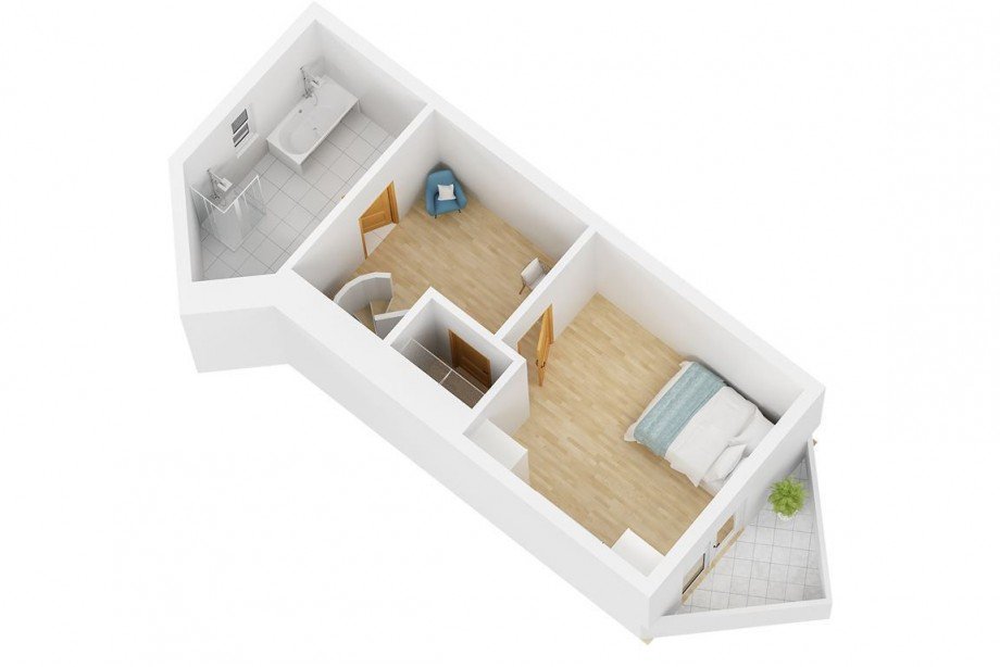 Grundriss oben Maisonettewohnung Sinsheim Steinsfurt