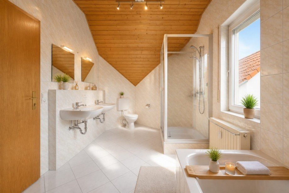Badezimmer DG Maisonettewohnung Sinsheim Steinsfurt