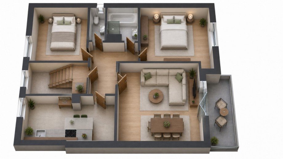 Grundriss OG Einfamilienhaus Stutensee / Blankenloch
