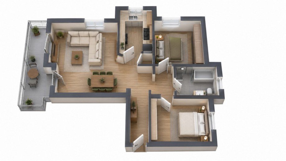 Grundriss Etagenwohnung Bad Sch�nborn / Bad Langenbr�cken