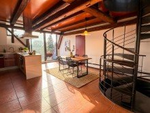 Koch Essbereich Denkmalgesch�tztes Rarit�ten-Loft f�r Charakterliebhaber - 3 Ebenen, Kamin, historische Balken