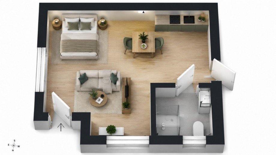 Gtundriss Skizze Erdgeschosswohnung Sinsheim / Reihen