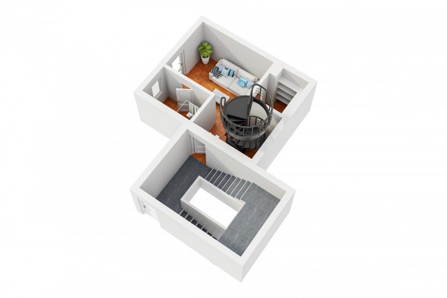 Grundriss Ebene 1 Maisonettewohnung Mannheim / Seckenheim