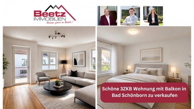 Beetz Immobilien Bad Sch�nborn / Bad Langenbr�cken Etagenwohnung Balkon, Tageslichtbad,Einbauk�che Ein Wohnungskonzept mit Herz in Bad-Sch�nborn (Langenbr�cken)