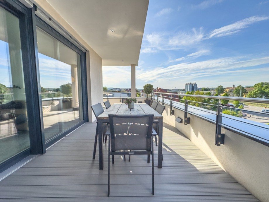 Essbereich Terrasse Penthousewohnung Sinsheim