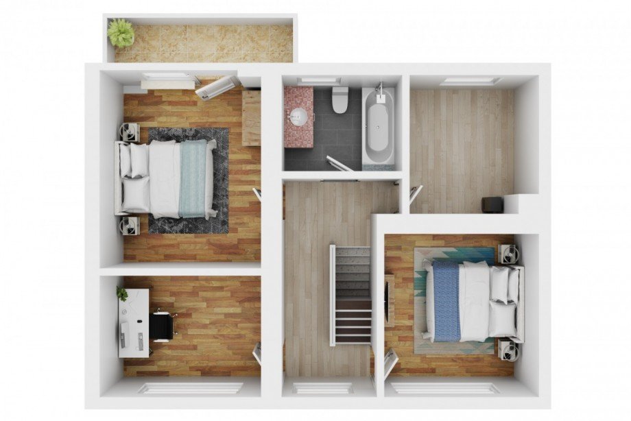 Grundriss OG Einfamilienhaus Sinsheim / Waldangelloch