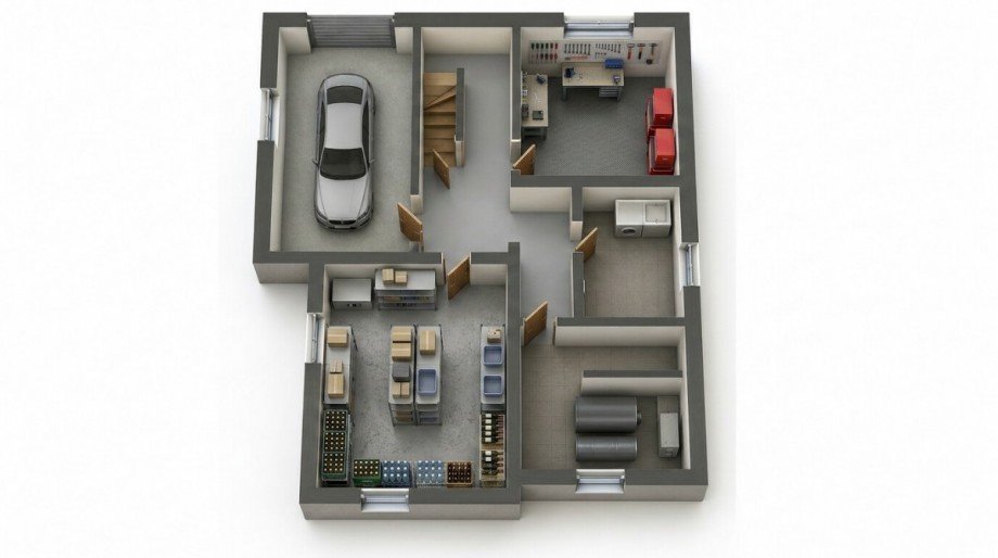Skizze Grundriss Keller Einfamilienhaus Stutensee / Blankenloch