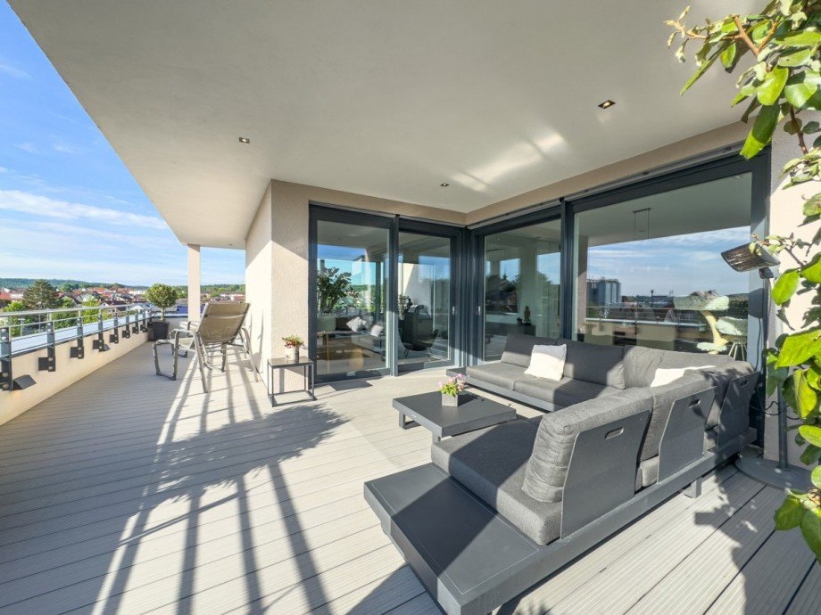 Lounge Terrasse Penthousewohnung Sinsheim