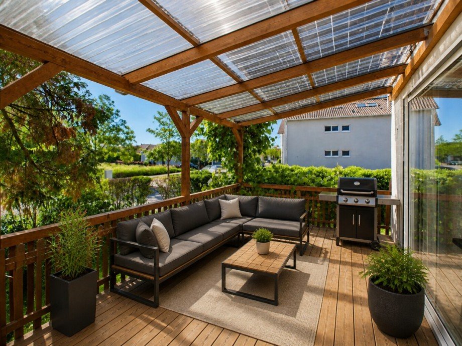M�blierungsvorschlag Terrasse Doppelhaush�lfte Wagh�usel / Kirrlach