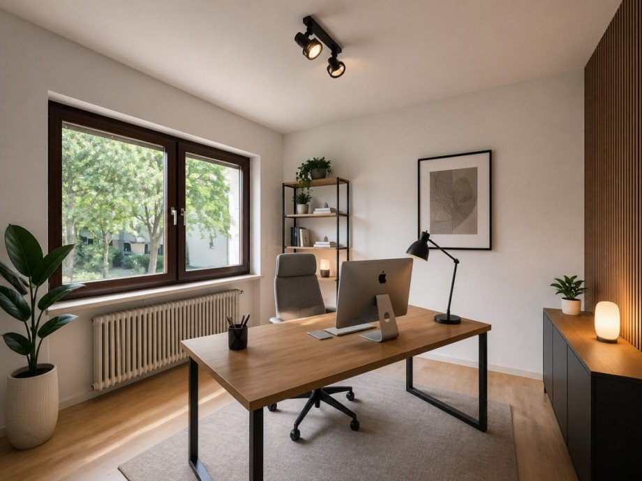 Renovierungsvorschlag Arbeitszimmer Reihenendhaus Sinsheim