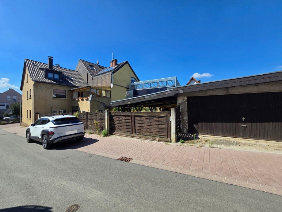 Ansicht mit Garage Mehrfamilienhaus Rettigheim