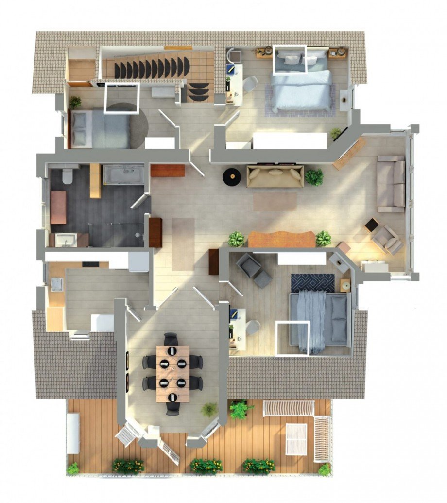 Grundriss Dachgeschosswohnung Dielheim