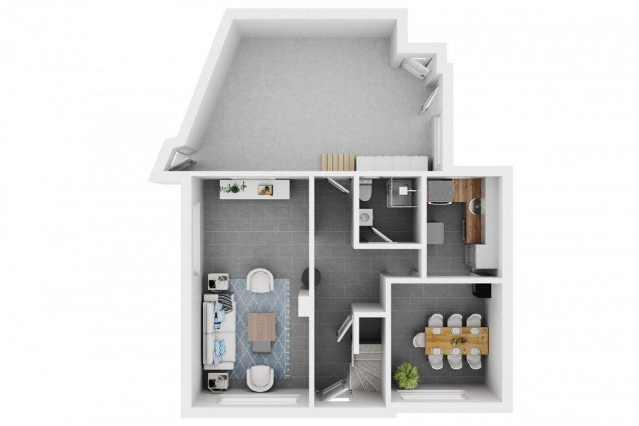 Grundriss EG Einfamilienhaus Sinsheim / Waldangelloch