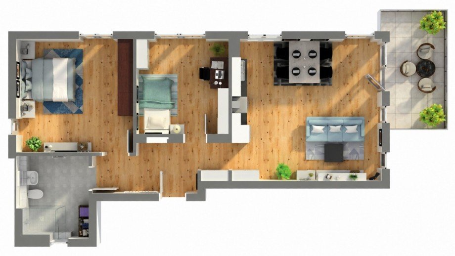 Grundriss Etagenwohnung Kronau