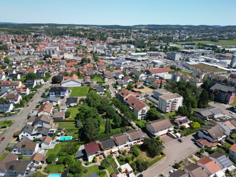 Vogelperspektive Umgebung Reihenendhaus Sinsheim