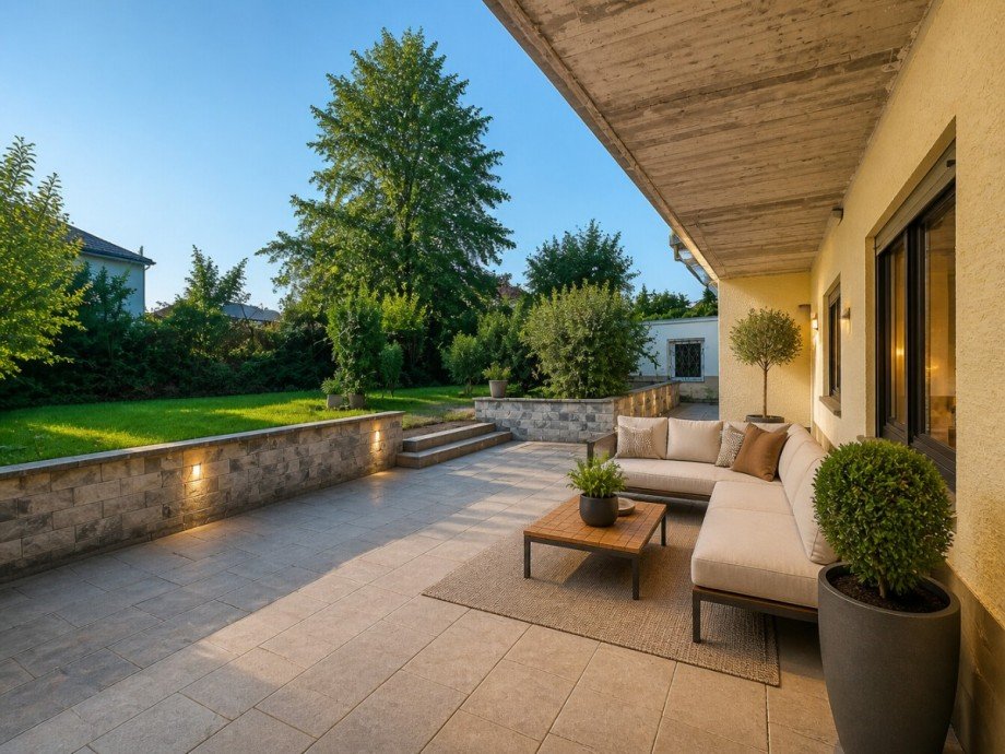 Gestaltungsvorschlag Terrasse Einfamilienhaus Sinsheim