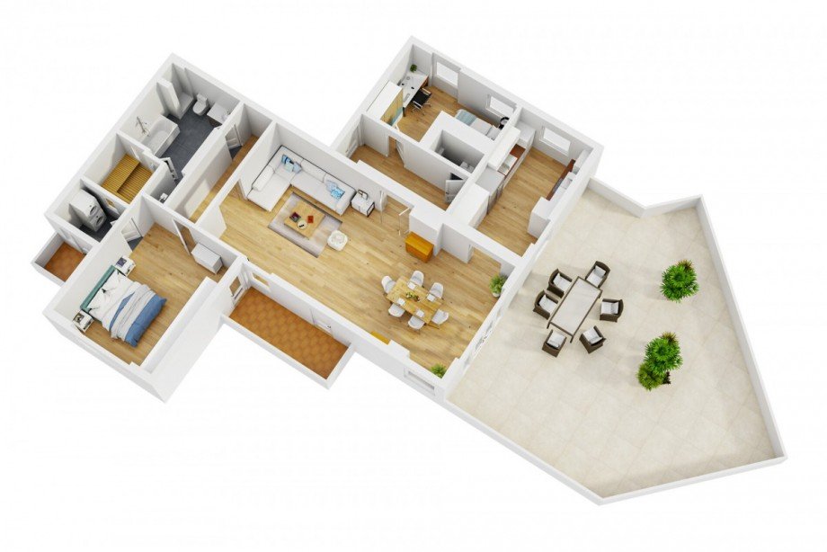 Grundriss Penthousewohnung Neuhofen