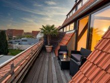 Balkon Denkmalgesch�tztes Rarit�ten-Loft f�r Charakterliebhaber - 3 Ebenen, Kamin, historische Balken